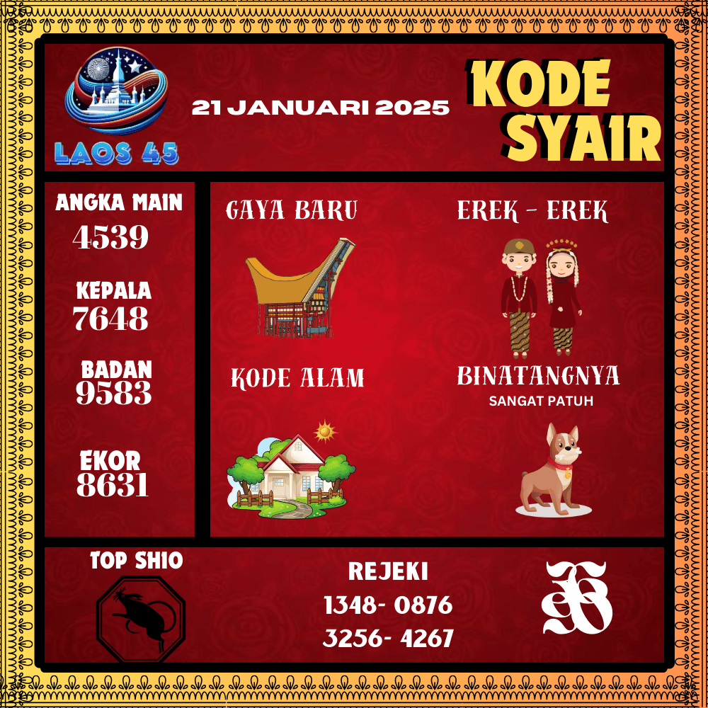 Kode Syair Laos45 Pools - Januari Pools
