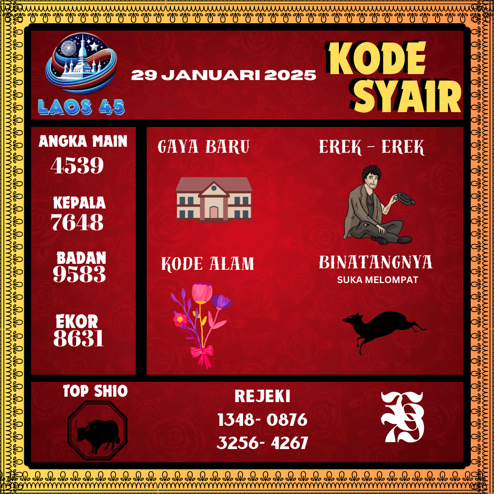 Kode Syair Laos45 Pools - Januari Pools
