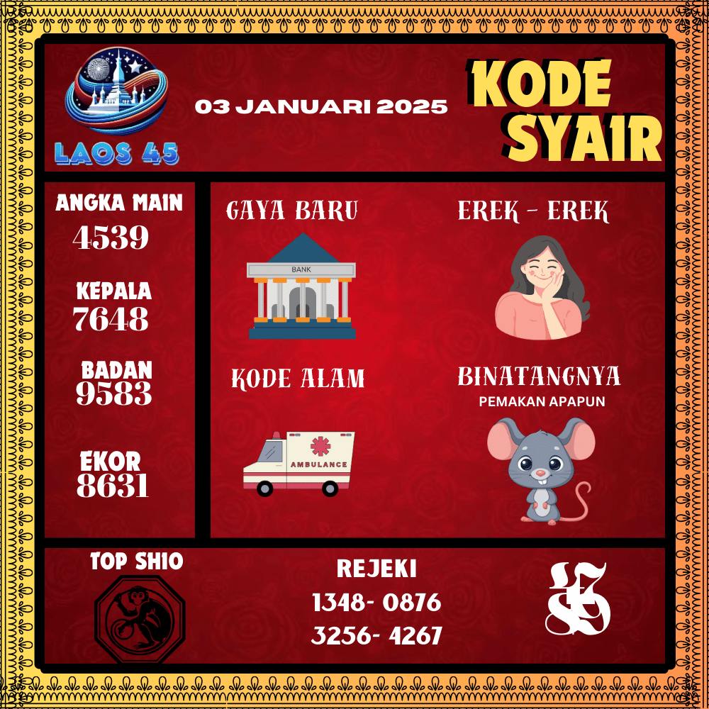 Kode Syair Laos45 Pools - Januari Pools
