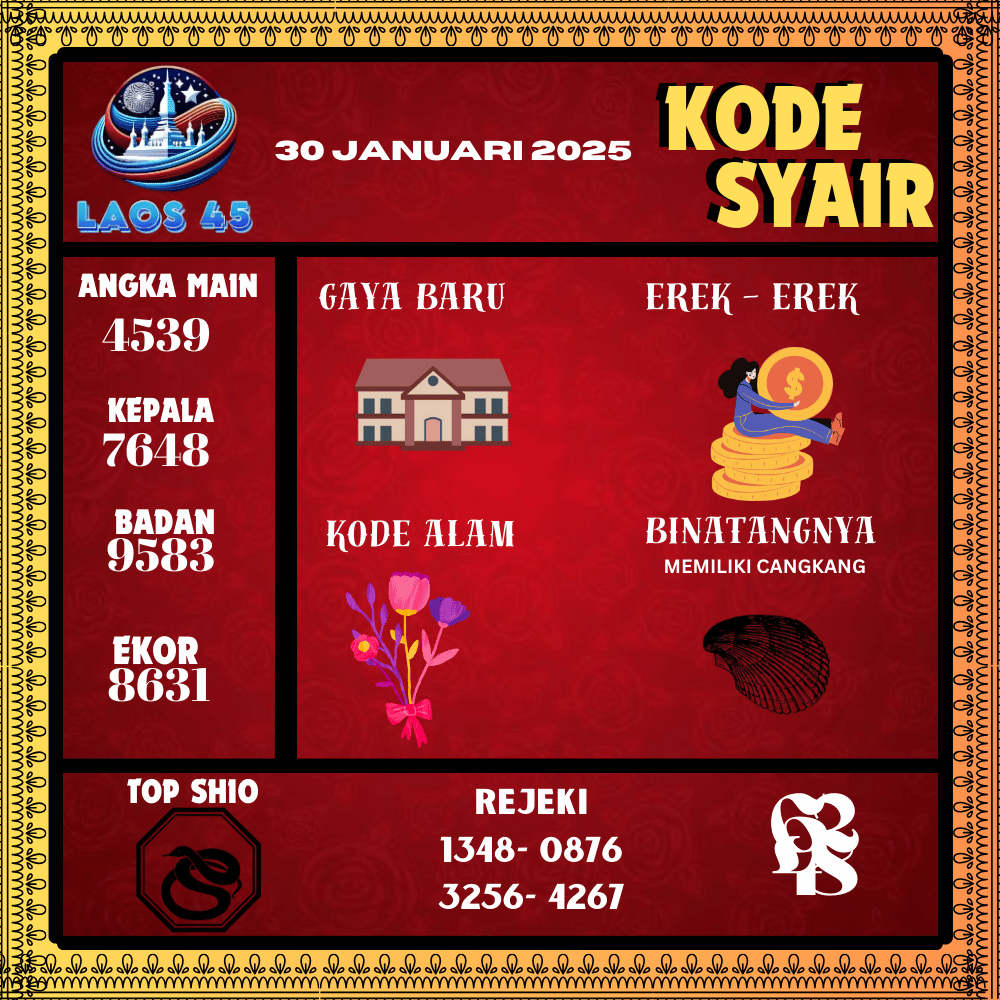 Kode Syair Laos45 Pools - Januari Pools
