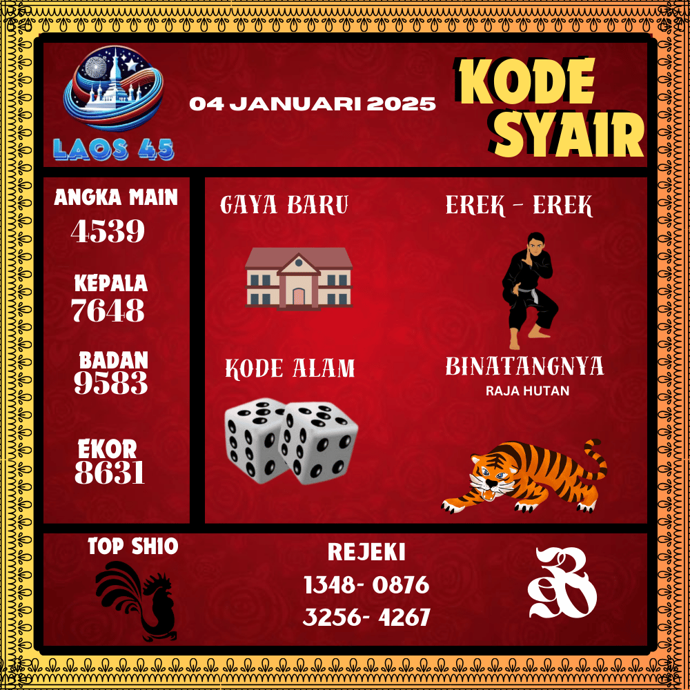 Kode Syair Laos45 Pools - Januari Pools
