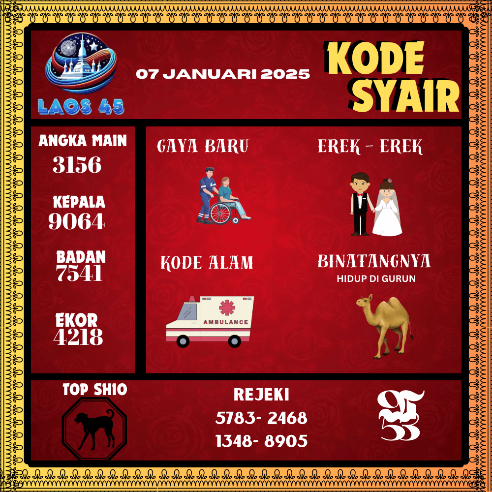 Kode Syair Laos45 Pools - Januari Pools
