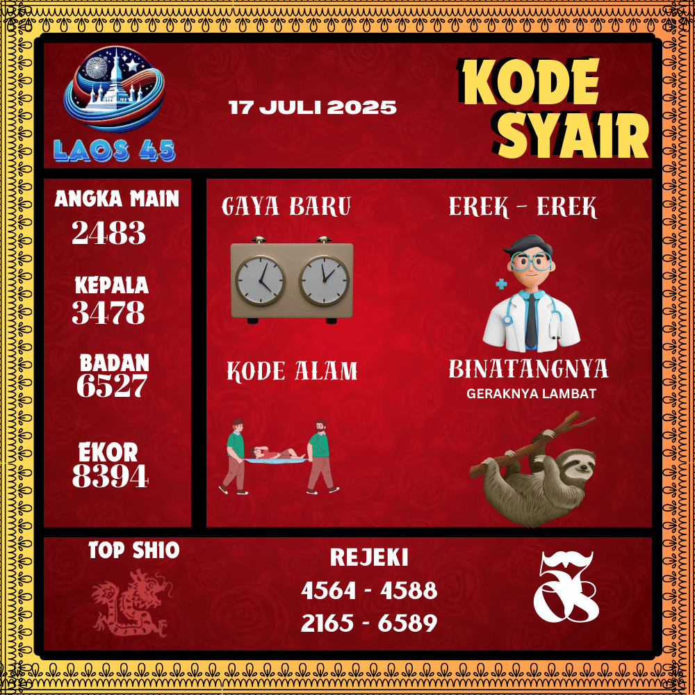 Kode Syair Laos45 Pools - Juli Pools 