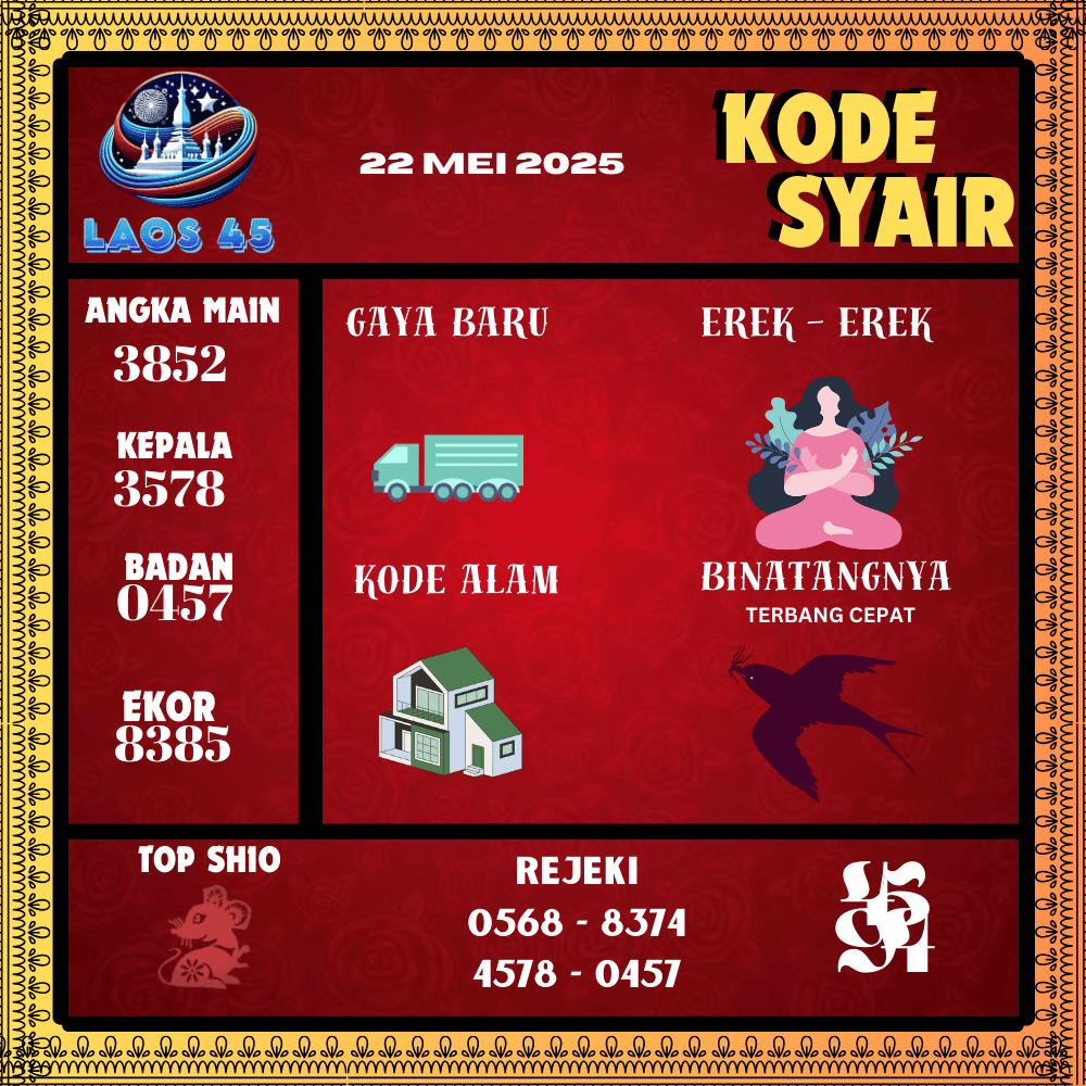 Kode Syair Laos45 Pools - Mei Pools 
