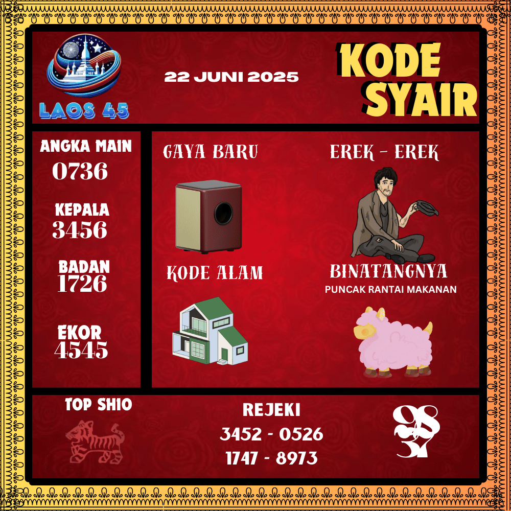 Kode Syair Laos45 Pools - Juni Pools 