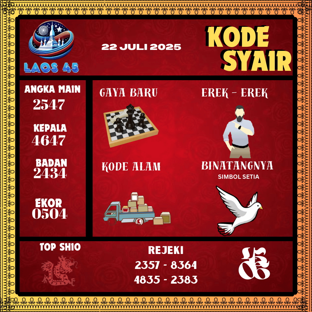 Kode Syair Laos45 Pools - Juli Pools 