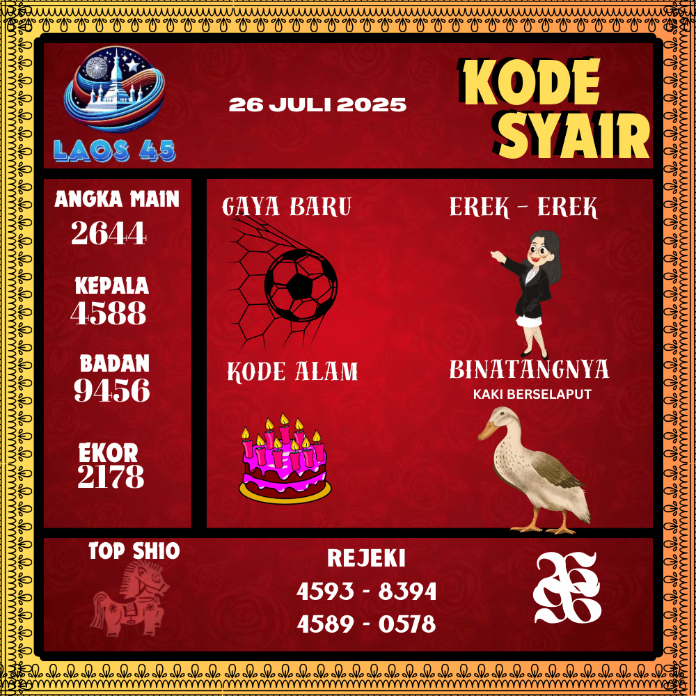 Kode Syair Laos45 Pools - Juli Pools 