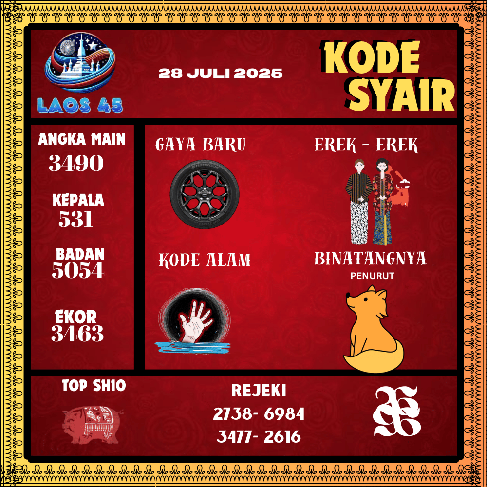 Kode Syair Laos45 Pools - Juli Pools 