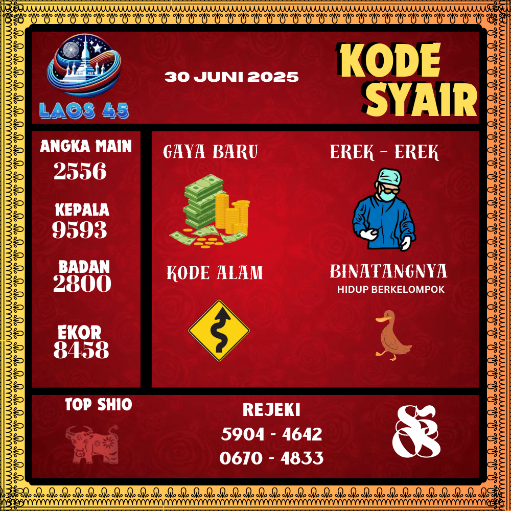 Kode Syair Laos45 Pools - Juni Pools 