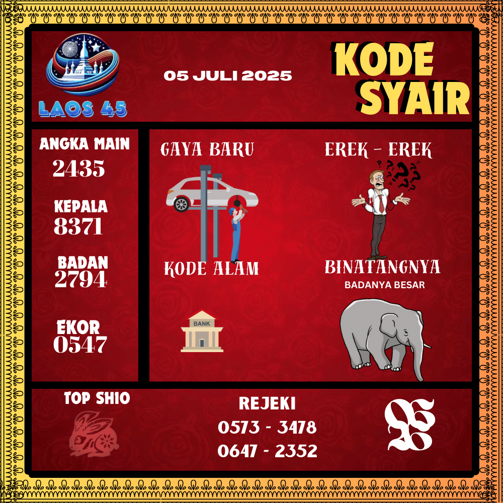 Kode Syair Laos45 Pools - Juli Pools 