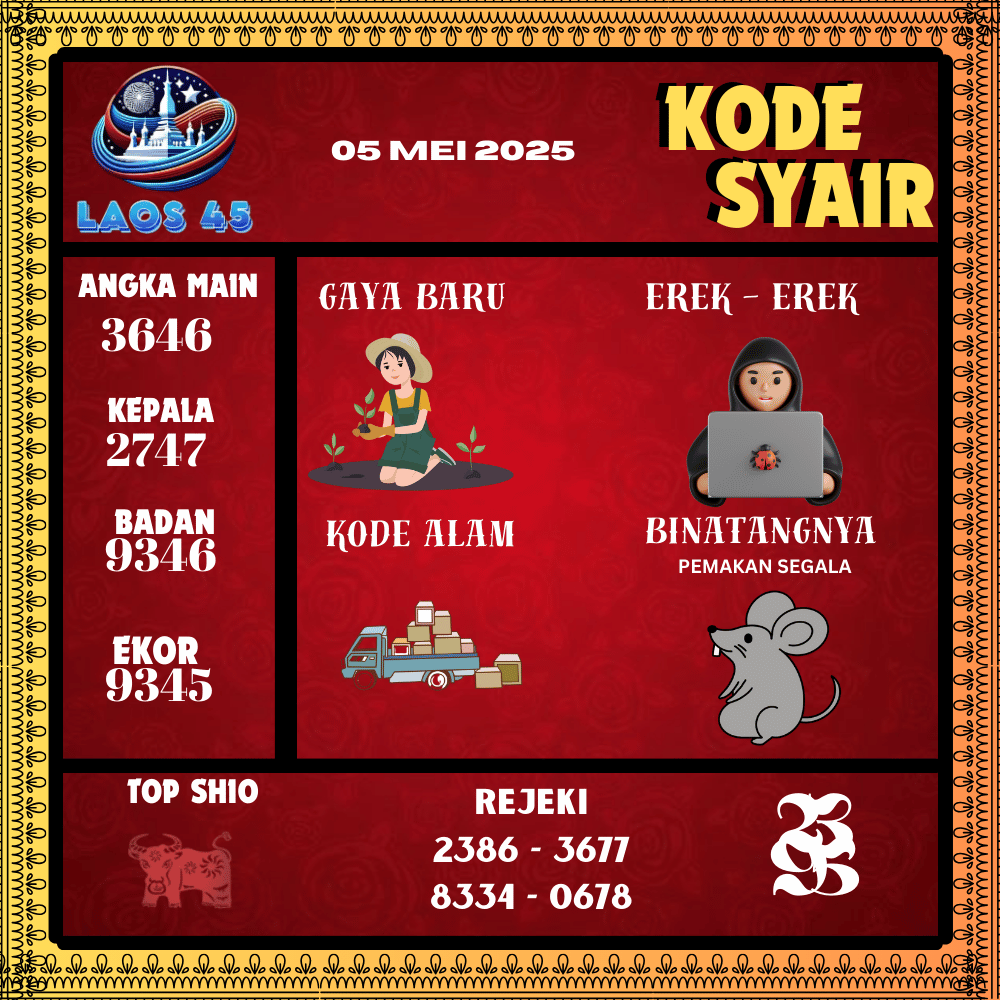 Kode Syair Laos45 Pools - Mei Pools 