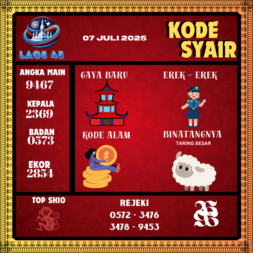 Kode Syair Laos45 Pools - Juli Pools 