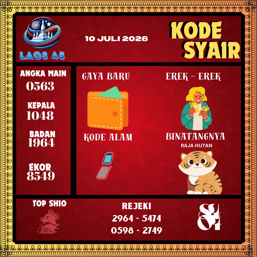 Kode Syair Laos45  Pools - Juli 2026