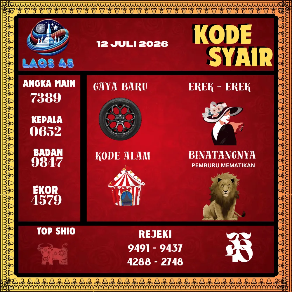 Kode Syair Laos45  Pools - Juli 2026