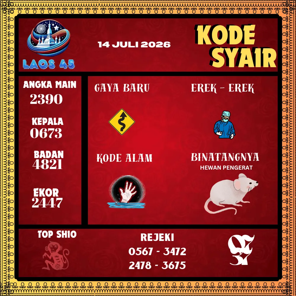 Kode Syair Laos45  Pools - Juli 2026