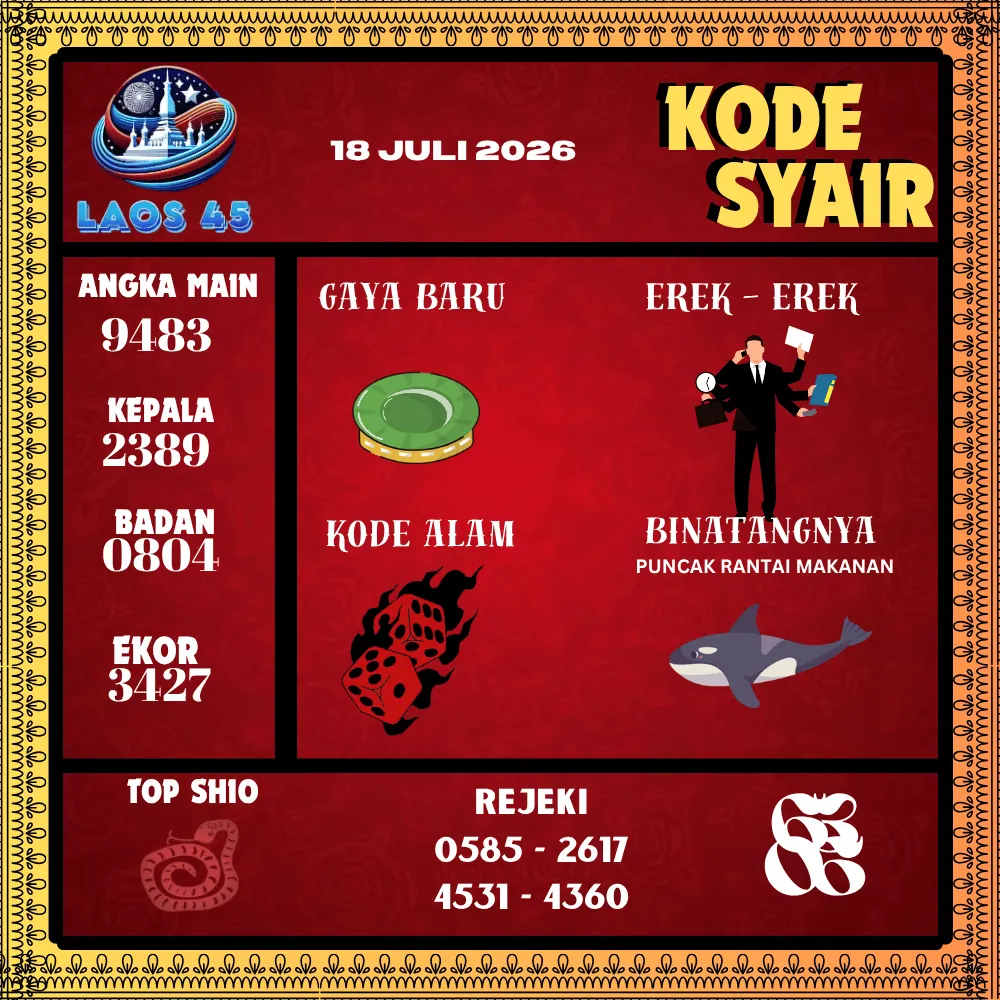 Kode Syair Laos45  Pools - Juli 2026