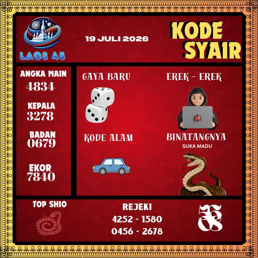 Kode Syair Laos45  Pools - Juli 2026