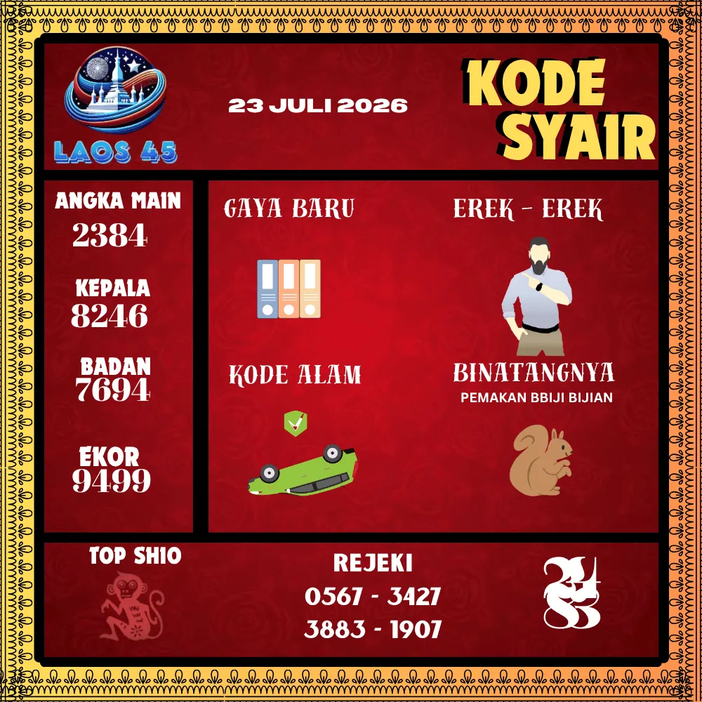 Kode Syair Laos45  Pools - Juli 2026