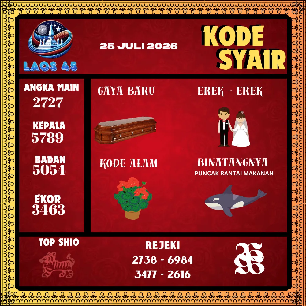 Kode Syair Laos45  Pools - Juli 2026
