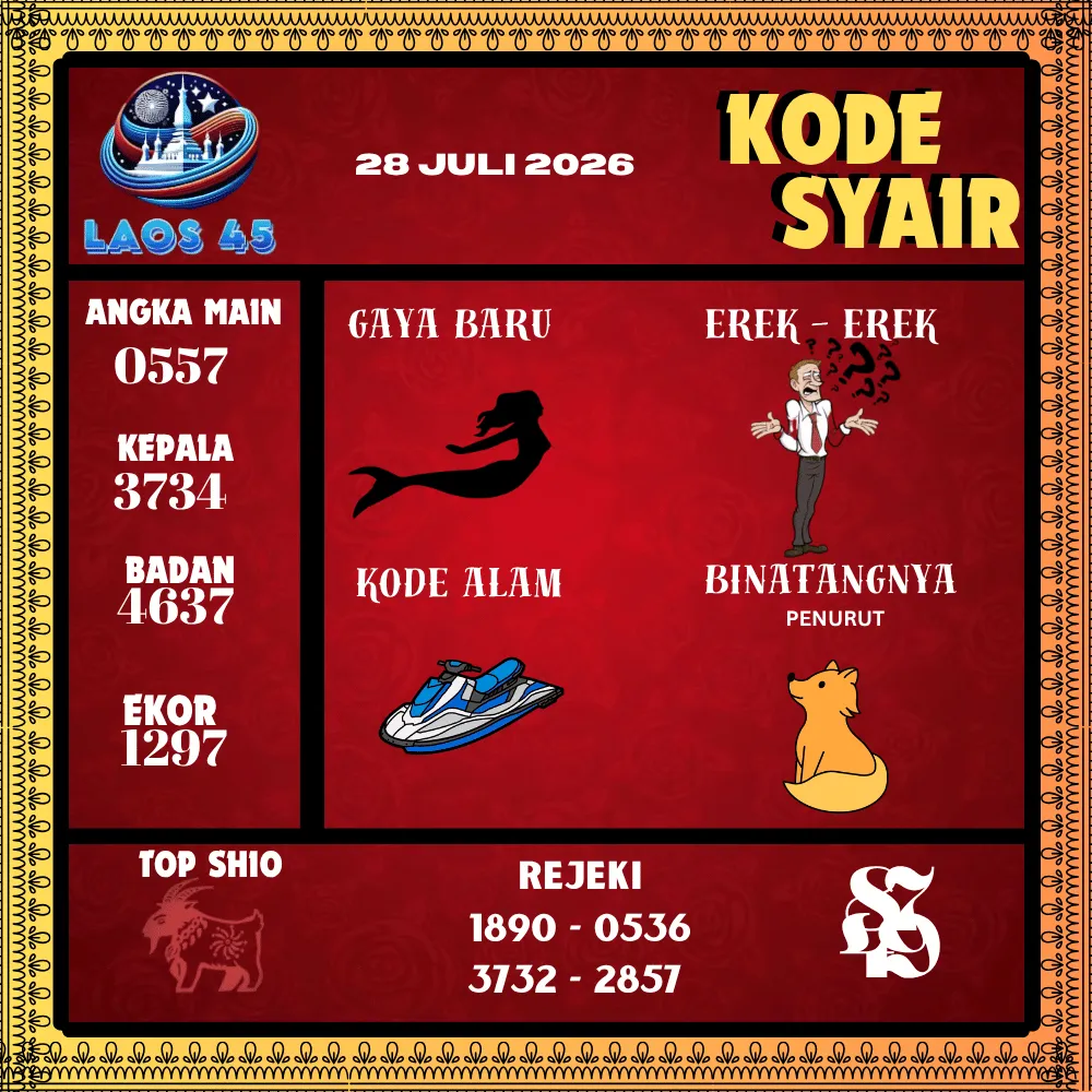 Kode Syair Laos45  Pools - Juli 2026