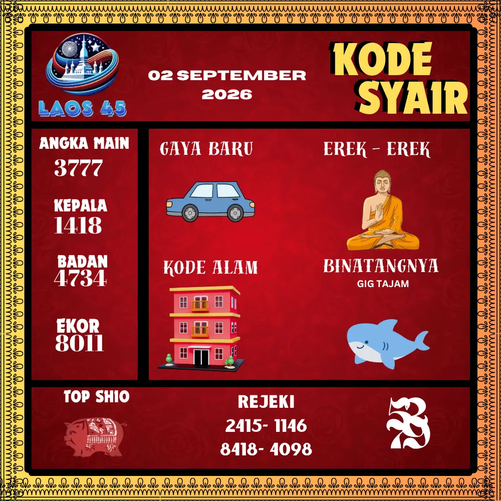 Kode Syair Laos45  Pools - September 2026