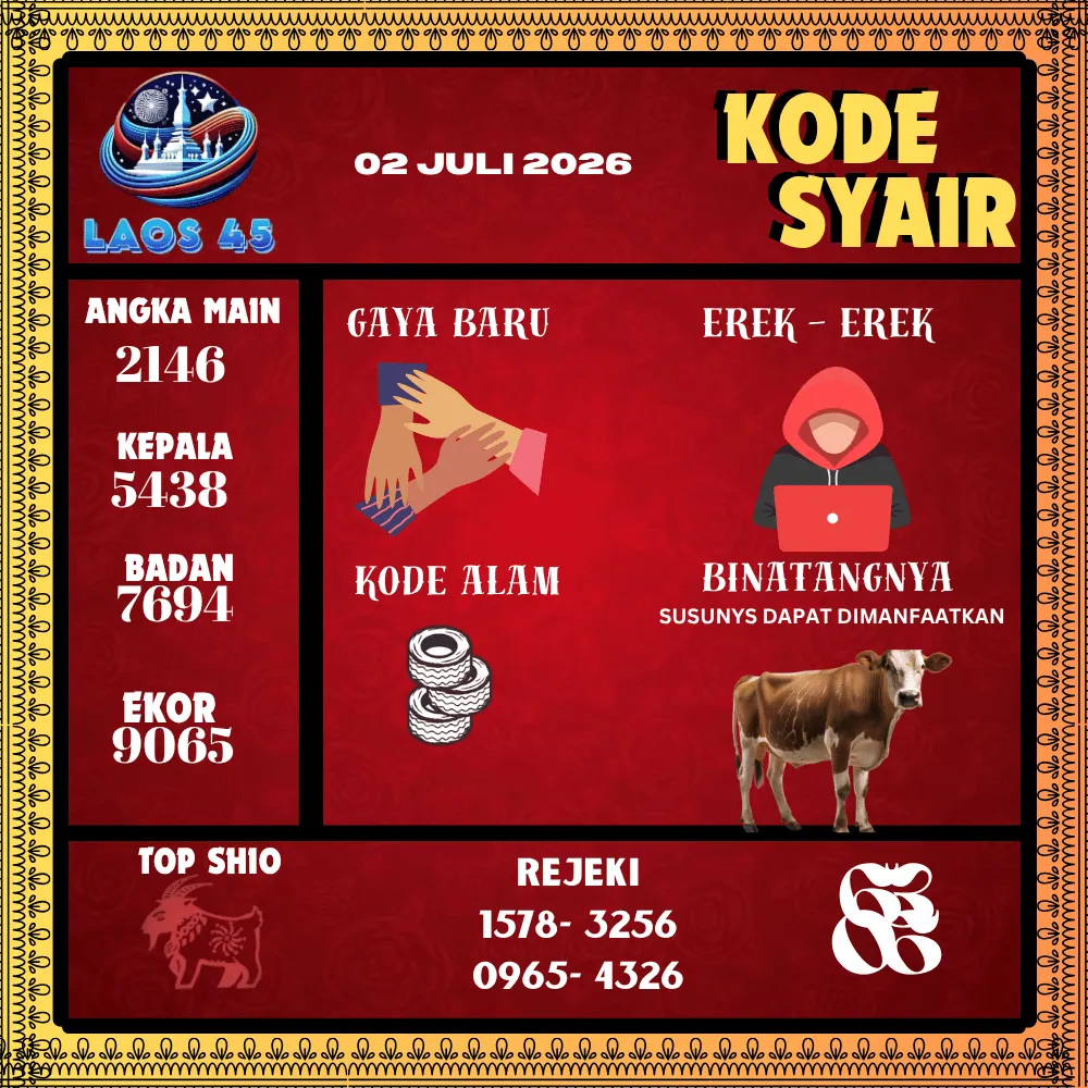 Kode Syair Laos45  Pools - Juli 2026