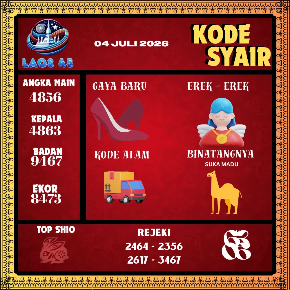 Kode Syair Laos45  Pools - Juli 2026