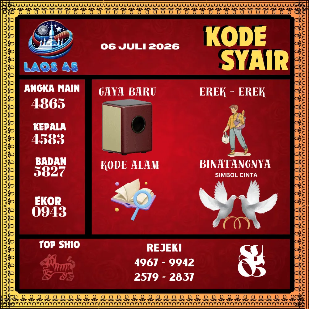 Kode Syair Laos45  Pools - Juli 2026