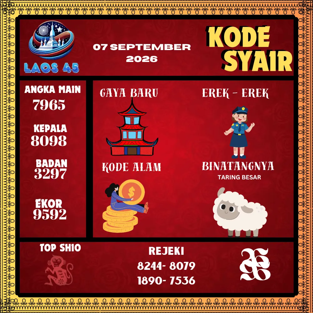 Kode Syair Laos45  Pools - September 2026