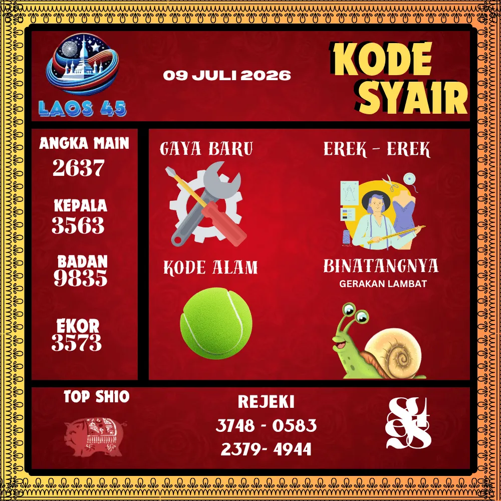 Kode Syair Laos45  Pools - Juli 2026