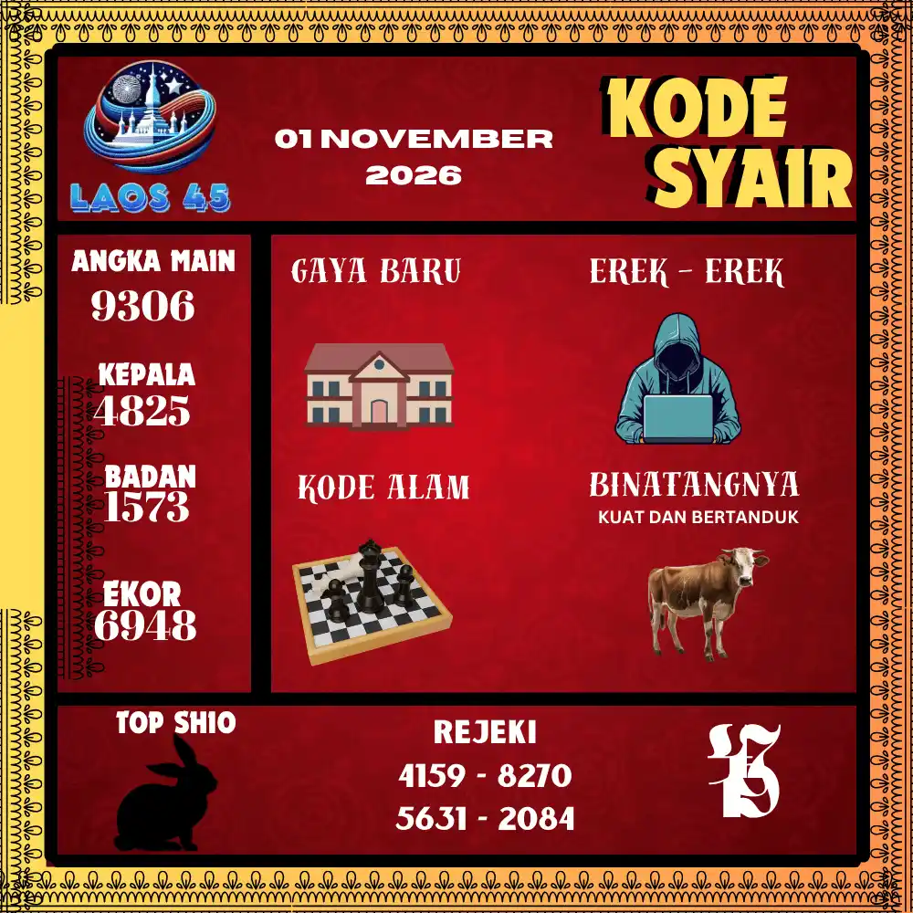 Kode Syair Laos45  Pools - November 2026
